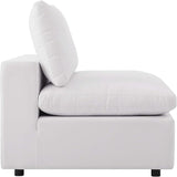 Modway Commix Outdoor Patio Overstuffed Sofa in White - Photo 7