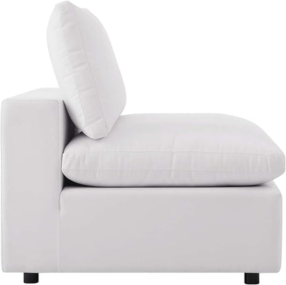 Modway Commix Outdoor Patio Overstuffed Sofa in White