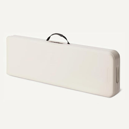 Amazon Basics 6ft Foldable Bench for Indoor & Outdoor Use with Carrying Handle, White