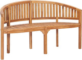 vidaXL Teak Wood Banana Bench - Stylish 3-Seater Patio Garden Furniture with Durable Weather Resistance - Photo 1
