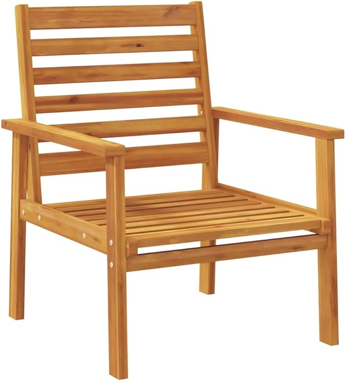 Solid Acacia Wood Garden Sofa Chair Set with Cushions for Outdoor and Indoor Use, Modern Patio Furniture - Photo 5