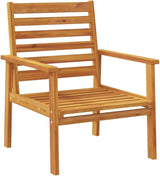 Solid Acacia Wood Garden Sofa Chair Set with Cushions for Outdoor and Indoor Use, Modern Patio Furniture - Photo 5