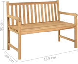 Solid Teak Wood Garden Bench for Two - Photo 2