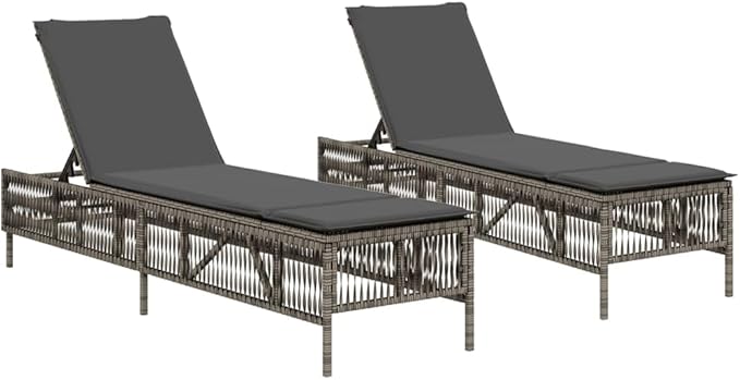 Sun Lounger with Adjustable Backrest and Removable Cushion - Photo 2