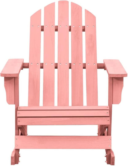 Patio Adirondack Rocking Chair Outside bar stools,Outdoor Chairs,Patio Set,Outdoor Chairs Set of 2,Outdoor Patio,Outdoor bar stools,Solid Fir Wood Pink