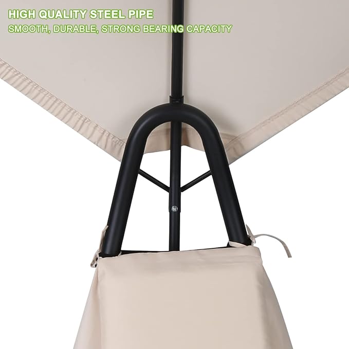 Outdoor Hammock Rocking Chaise Lounge Swing Chair, with Stand and Canopy, Porch Swing w/Soft Cushion Removable Headrest - Photo 6