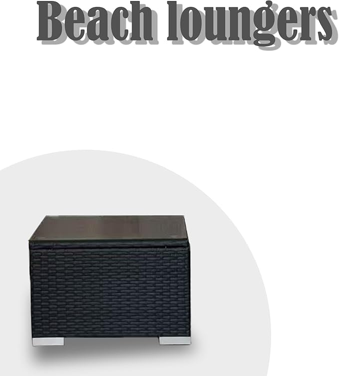 3 Piece Lounge Chair Outdoor, PE Wicker Rattan Chaise Lounge Chair with 5 Position Adjustable Backrest - Photo 4