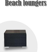 3 Piece Lounge Chair Outdoor, PE Wicker Rattan Chaise Lounge Chair with 5 Position Adjustable Backrest - Photo 4