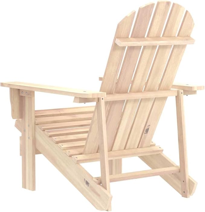 Natural Fir Wood Ergonomic Adirondack Chair for Outdoor Relaxation - Photo 5