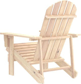 Natural Fir Wood Ergonomic Adirondack Chair for Outdoor Relaxation - Photo 5