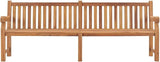 Extra Large Solid Teak Wood Garden Bench, 89.8 Inch Long Rectangular Outdoor Bench for Patio - Photo 3