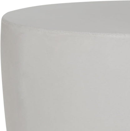 Safavieh Outdoor Collection Aishi Modern Concrete Ivory Round 17.7-inch Accent Table