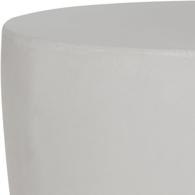 Safavieh Outdoor Collection Aishi Modern Concrete Ivory Round 17.7-inch Accent Table - Photo 8