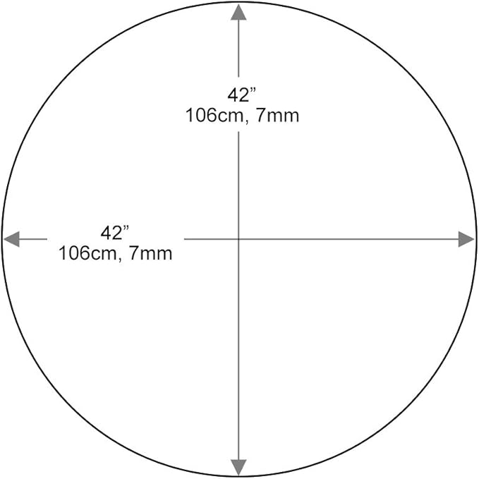 Dulles Glass 42 inch Round Glass Table Top - Tempered - 1/2" Thick Glass Surface, Safe Beveled Edge - Photo 3