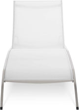 Modway Savannah Outdoor Patio Mesh Chaise Lounge Chair in White 25 x 76.5 x 12 - Photo 5
