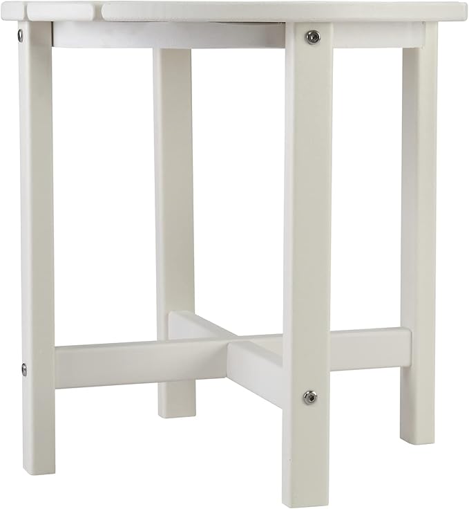 Patio Side Table, Pool Composite Patio Table, HDPE End Tables for Backyard, Pool, Indoor Companion - Photo 4