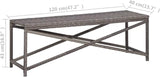 47.2 Inch Outdoor Garden Bench, Weather-Resistant PE Rattan Patio Seating with Powder-Coated Steel Frame - Photo 2