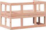 Extendable Garden Bench, Solid Douglas Wood Patio Seating, Adjustable Outdoor Loveseat - Photo 7