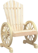 Solid Fir Wood Adirondack Chair Set of 2 with Weathered Finish for Outdoor Patio and Garden Seating - Photo 4