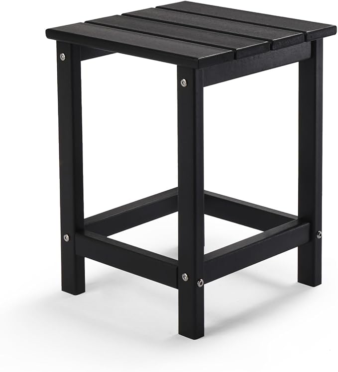 Outvita Adirondack Side Table, 14 Inch Square Outdoor End Table - Photo 1