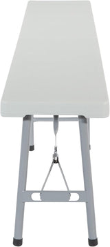 Office Star Resin Furniture for Indoor or Outdoor Use, Single, Fold in Half 6 Foot Bench - Photo 4