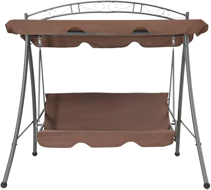 Outdoor Swing Bench with Canopy, 2-Person Convertible Patio Swing Bed - Photo 2