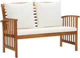 Patio Bench, Bench with Back, Porch Bench, Yard Bench, with Cushions, with Armrests, for The Front Porch, Deck, Balcony - Photo 1