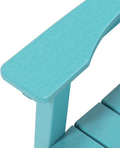 Tall Adirondack Chairs Set of 6, Outdoor Bar Height Chair for Patio, Heavy-Duty Tall Adirondack Chair, Weatherproof HDPE Chairs for Deck, Poolside, Lake Blue