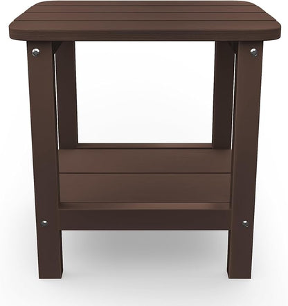 SERWALL Double Adirondack Side Table Rectangular End Table, Coffee