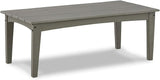 Signature Design by Ashley Visola Outdoor HDPE Patio Cocktail Table, Gray - Photo 1