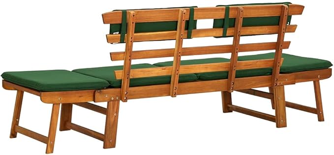 (Fast Shipments) Outdoor Patio Bench Long Rectangular Wooden Dining Picnic Furniture Benches for Backyard, Garden, Lawn - Photo 6