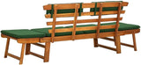 (Fast Shipments) Outdoor Patio Bench Long Rectangular Wooden Dining Picnic Furniture Benches for Backyard, Garden, Lawn - Photo 6