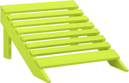 Adirondack Garden Chair with Footrest, Adirondack Chair, Wooden Recliner Chair, Adirondack Garden Chair, Deck Chair, Balcony Chair, Garden Lounger, Solid Wood, Fir Green