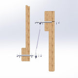 Glider Bearing Arm Bracket Replacement Hardware Rocker Parts, 9 Inch Overall Length, 7-1/2 Inch Between Mounting Holes - Photo 3