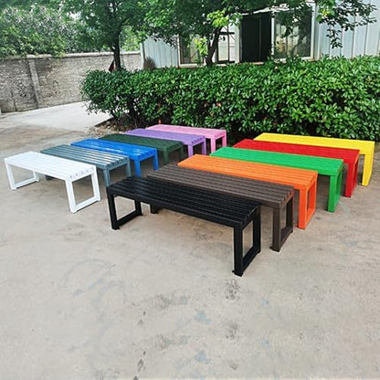 Outdoor Metal Patio Bench - Durable Garden Seating for Yard, Porch, Park & Picnic - 47.2-inch Stylish Outdoor Furniture for Backyard Decor