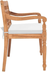Batavia Bench with Cushions Garden Bench Outdoor Bench for Outdoors Porch Entryway Furniture for Yard 47.2" Teak - Photo 4