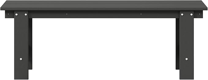 WestinTrends Ashore Outdoor HDPE 48" Modern Backless Patio Bench, Gray