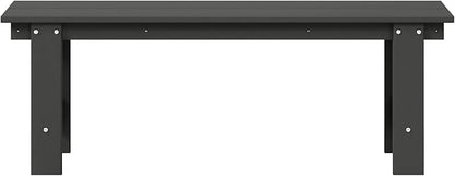 WestinTrends Ashore Outdoor HDPE 48" Modern Backless Patio Bench, Gray