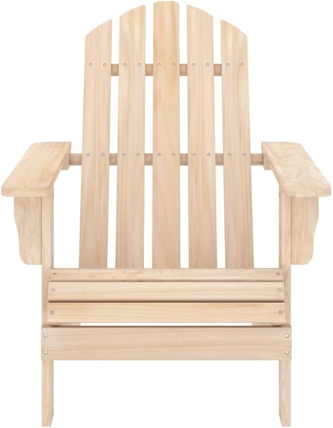 Solid Fir Wood Adirondack Chair with Table Patio Furniture Set Outdoor Seating for Garden Balcony Porch Backyard - Photo 6