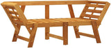2-Seater Garden Bench with Beige Cushions - Photo 5