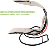 Outdoor Hammock Rocking Chaise Lounge Swing Chair, with Stand and Canopy, Porch Swing w/Soft Cushion Removable Headrest - Photo 5