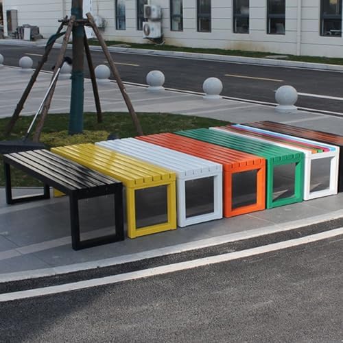 Durable Backless Garden Bench - Weatherproof Metal Outdoor Seating for Patio, Balcony, Park, Lawn - Stylish, Comfortable, Low Maintenance Furniture