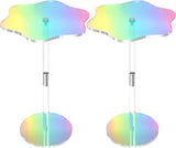 Rainbow Clear Side Table Small Acrylic End Tables 13.8 * 11.6 H: 21.3 Inch Modern Flower-Like Shape Drink Table for - Photo 1