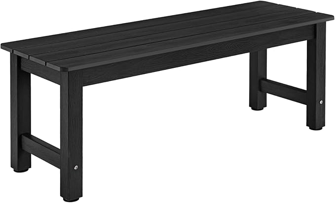ONBRILL Outdoor Benches Weatherproof, 2-Person Poly Lumber Garden Bench - Photo 1