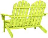 2-Seater Adirondack Chair Solid Fir Wood Outdoor Patio Furniture Green 47" Wide Weather-Resistant Lounge Chairs for - Photo 5