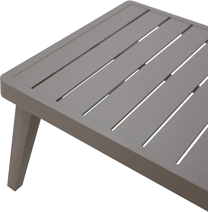 New Classic Furniture Genova Aluminum Patio Coffee Table, Brown
