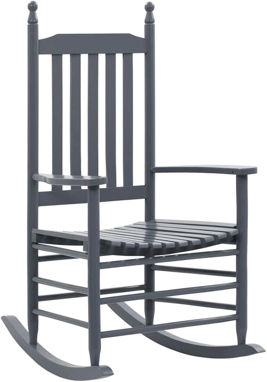 Rocking Chair Grey Poplar Hardwood Standard Rocking Chair Patio Chairs Outdoor Chairs for Tavern Terrace