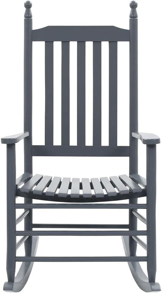 Rocking Chair Grey Poplar Hardwood Standard Rocking Chair Patio Chairs Outdoor Chairs for Tavern Terrace