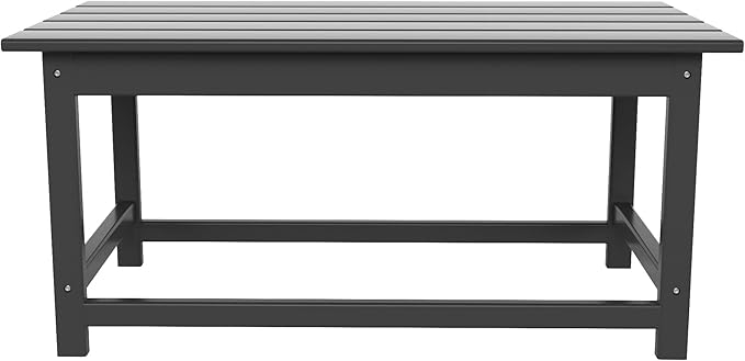 WO WESTIN OUTDOOR HDPE Laguna Outdoor Poly Adirondack Coffee Table, Gray