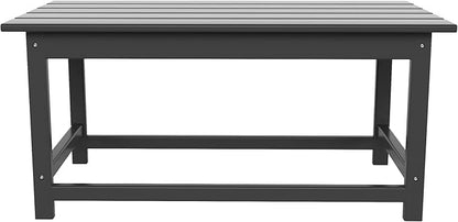 WO WESTIN OUTDOOR HDPE Laguna Outdoor Poly Adirondack Coffee Table, Gray